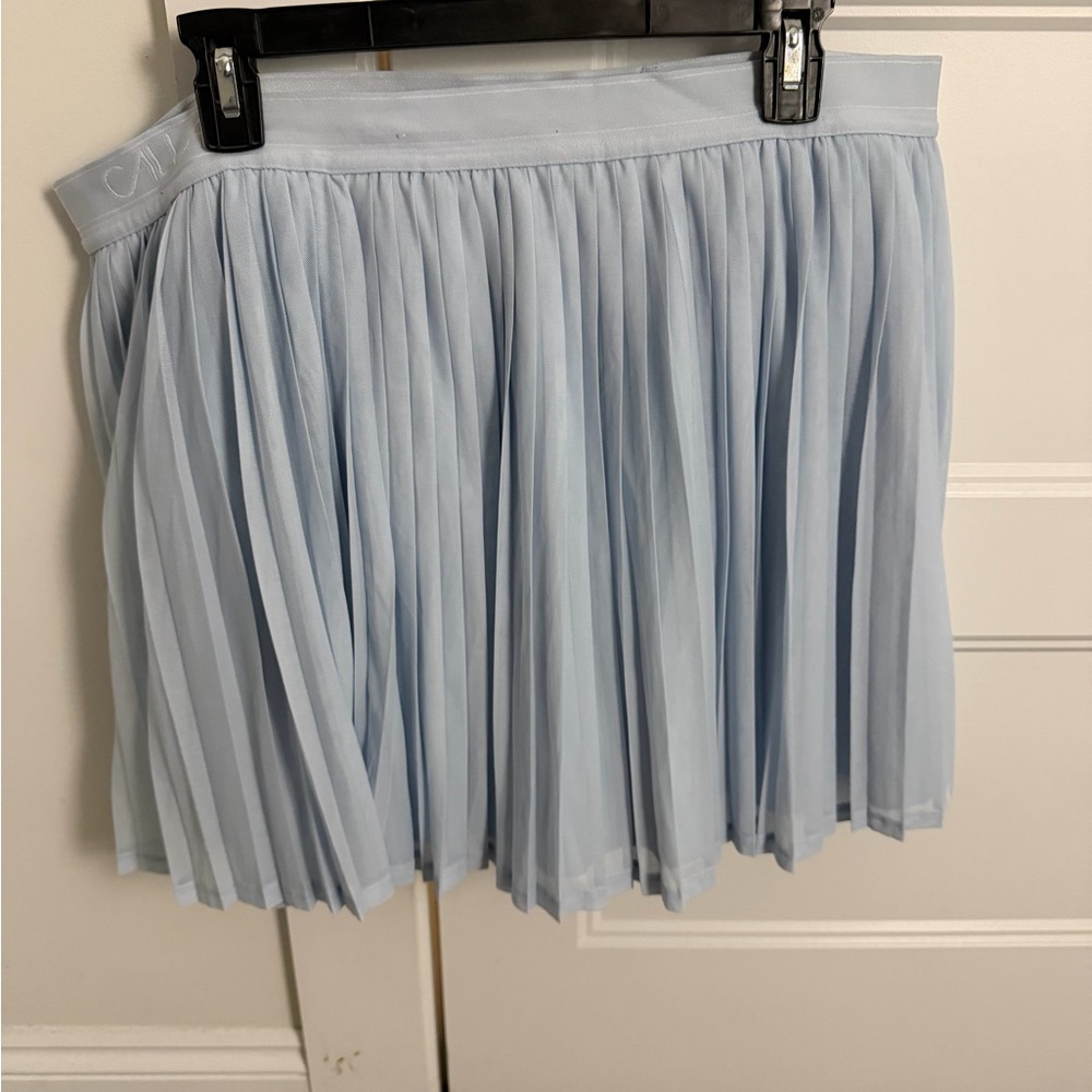 Light Blue Pleated Women’s Skirt